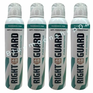 4 x 250ml Right Guard Womens Deodorant Total Defence 5 Pure Sensitive - Picture 1 of 4