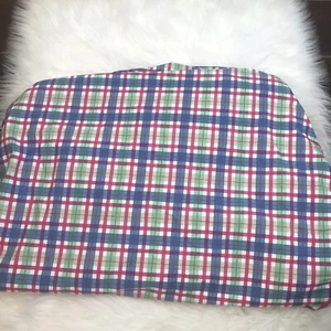 Ralph Lauren Plaid Twin Fitted Sheet 100% Cotton USA Pink Blue Green - Picture 1 of 5