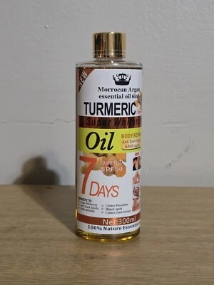Morrocan Argan Essential Oils 6 In 1 Turmeric Super Whitening Oil 300ml Spf 50+ - Image 1 of 4