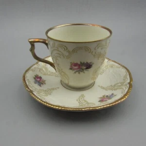 Rosenthal China Germany DIPLOMAT Gold Sanssouci Demitasse Cup & Saucer - Picture 1 of 4