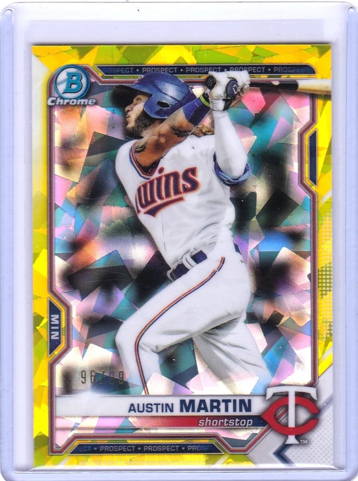 Austin Martin /99 YELLOW 2021 Bowman Draft Sapphire #BDC-19 Twins - Image 1 of 4