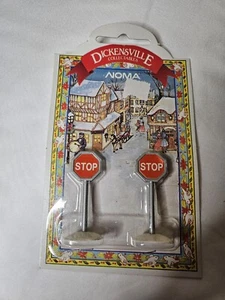 Noma Dickensville Sammlerstücke Weihnachtsdorf Straßenstoppschilder 2 in Packung 6188 - Bild 1 von 2