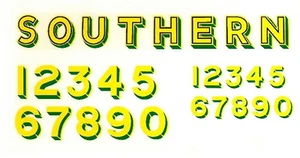3.1/2" Southern (Sunshine) Letters and Numbers (unit = Pair) - Picture 1 of 1