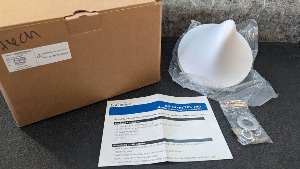 🔥Nuevo Kit de antena interior EnGenius DuraFon SN-ULTRA-AK20L-IND V2 solamente - sin cable Foto 1 de 4