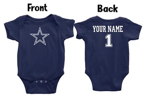 Dallas Cowboys Navy Homemade baby bodysuit. - Picture 1 of 3