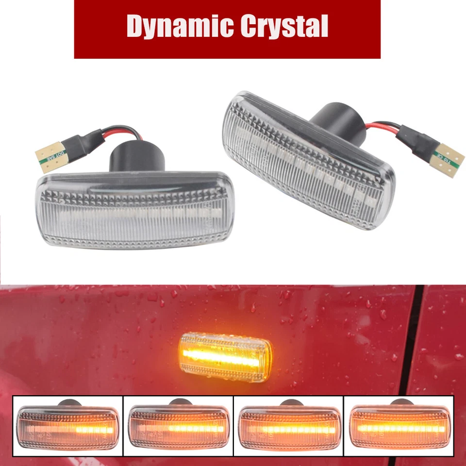 Luz de señalización lateral dinámica LED para Jeep Commander 2006 2007 2008 2009 2010 Foto 1 de 4