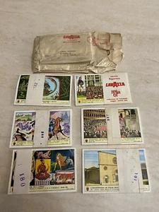 Busta con 6 serie figurine cartonate Lavazza 1965 nuove con fascetta collezione - Picture 1 of 11
