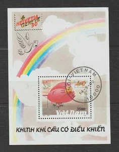 Estampillas de Vietnam 1990, hoja de recuerdo Helvetia "90" Scott # 2178 Cto nunca montadas  - Imagen 1 de 1