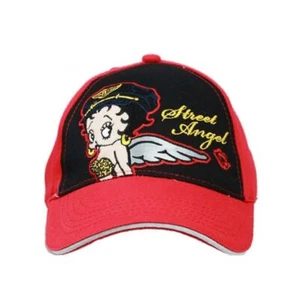 Betty Boop Engelsflügel bestickt rot-schwarz Kinder Mädchen Baseball Outdoor Cap-Mütze  - Bild 1 von 1
