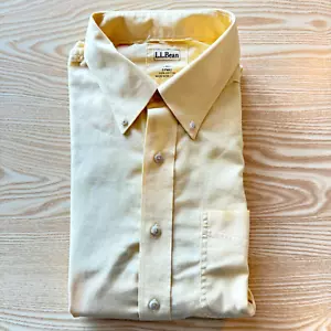 L.L.Bean Kurzarm Hemd Herren XL Gelb 26" Pit-to-Pit Designer Mode Stil - Bild 1 von 9