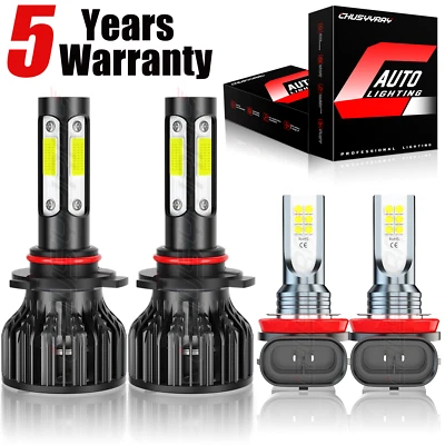 Combo de 4 faros LED blancos + bombilla antiniebla 6000K para Chevrolet Volt 2011-2015 Foto 1 de 4