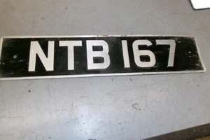 VINTAGE OLD CAR NUMBER PLATE NTB 167 - Picture 1 of 1