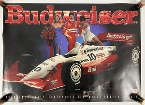 1992 Budweiser IndyCar Poster Scott Pruett #10 TrueSports CART 28x20 Racing - Picture 1 of 7