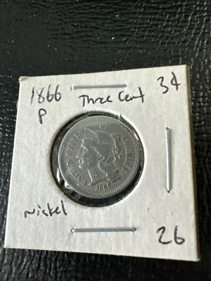 1866 3CN Three Cent Nickel - Image 1 of 3