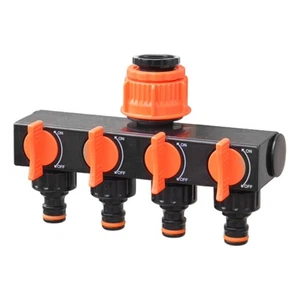 Divisor de manguera de jardín de 4 vías válvulas de cierre divisor de manguera de riego de jardín # - Imagen 1 de 9