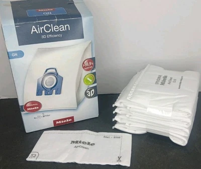 Miele GN Vacuum Bags - 3D AirClean - 4 HEPA Bags & 1 Filter New Open Box - Image 1 of 4
