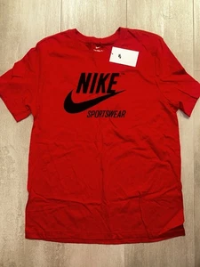New nike Red/black Cotton T-shirt shirt top mens small s - Picture 1 of 2