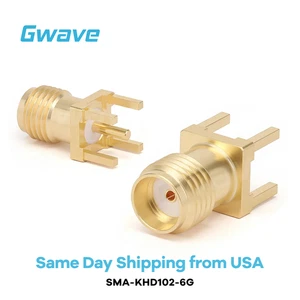 SMA Female Connector PCB Mount Soldering, Center Pin Diameter 1.27mm, DC - 6GHz - Picture 1 of 9
