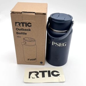 RTIC Nueva Botella de Agua de Acero Inoxidable 16oz Azul Marino Doble Pared Marca PSEG - Imagen 1 de 8