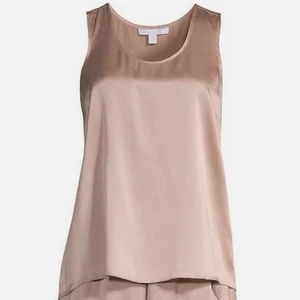 Lunya Washable 100% Silk Scoop Neck Top Tulip Sleep Tank Otium Tan Taupe Pink S - Picture 1 of 10