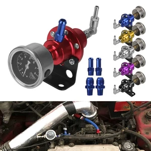 Adjustable Fuel Pressure Regulator with Gauge Kit Refitting Fuel Supercharger - Picture 1 of 23