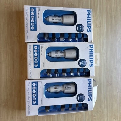 Lot Of 3 Phillips Car Charger Multi-packs - Imagem 1 de 4