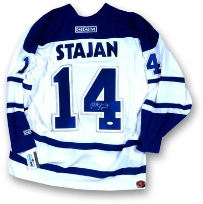 Matt Stajan Signed Autographed Jersey Maple Leafs White JSA COA - Image 1 of 4
