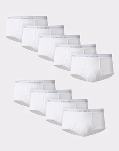 Hanes Men Brief 9-Pack Comfort Flex Waistband White FreshIQ ComfortSoft sz S-2XL - Picture 1 of 4