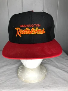 De colección Años 90 Washington Redskins Script NFL Línea D Bota Snapback Gorra Sombrero - Imagen 1 de 5
