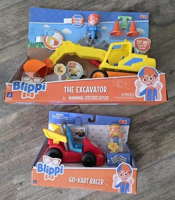 Blippi The Excavator Sounds And Music NEW and Go Kart Racer 2020 Jazwares - Image 1 of 4