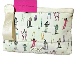 Bolso Muñequera Betsey Johnson Apres Escuela de Esquí Blanco Nuevo con Etiquetas - Imagen 1 de 10