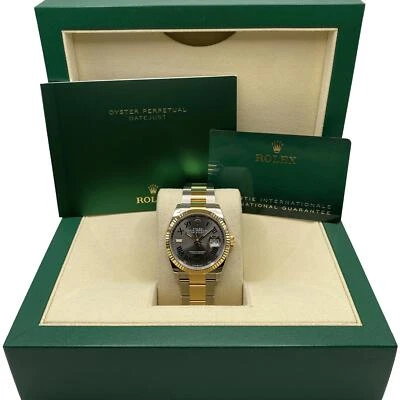 Rolex Datejust 36 mm 126233 acero oro amarillo esfera Wimbledon reloj B&P 2025 Foto 1 de 4