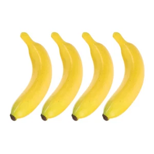 4 Pcs Simulated Banana Props Miniature Bananas Decorations Simulation Fruit - Picture 1 of 12