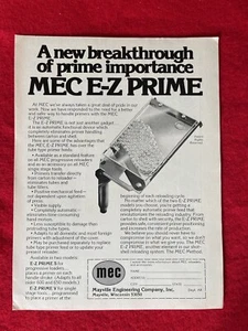 Vintage 1975 MEC EZ Prime Print Ad - Ad Only Reloading System Ad - Picture 1 of 7