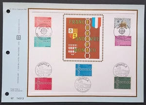 Feuillet CEF 1er jour 169 1971 Europa France Andorre Monaco - Picture 1 of 1