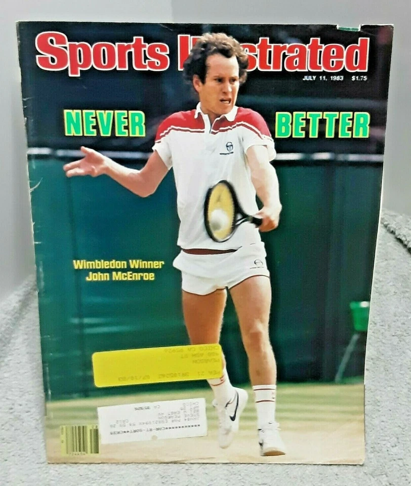 Sports Illustrated July 11 1983 John McEnroe Wimbledon Champion label - Image 1 of 1