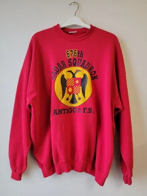 VTG 676th Squadron Radar Base AFS SWEATSHIRT Antigo WI Air Force USAF Mens XXXL - Image 1 of 4