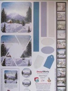 A4 Snap Shots 3D Die Cut Iris Decoupage Christmas Silent Night Snow NEW - Foto 1 di 1