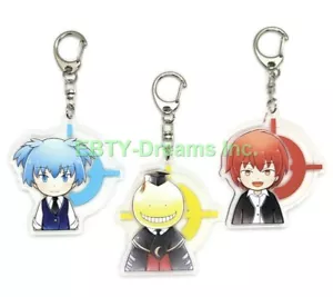 Set of 3 Assassination Classroom Anime Acrylic Keychain Koro Sensei Nagisa Karma - Picture 1 of 2