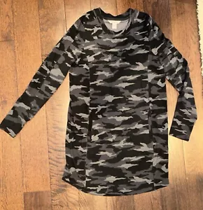 ATHLETA Camo Lux Balance Tunika Kleid Langarm Taschen 982685 grau Größe S - Bild 1 von 8