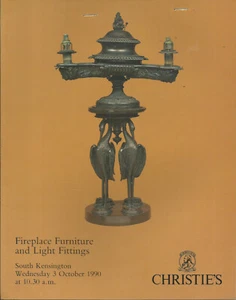 CHRISTIE'S SK Fireplace Furniture Lamp Light Fittings Auction Catalog 1990 - Imagen 1 de 1