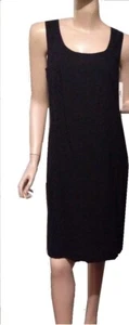 DKNY Women's Black Sleeveless, Scoop Neck Linen Dress, Size 10 - Picture 1 of 5