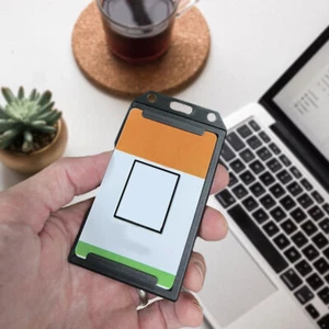 Heavy Duty 2-Sided Multi Card Vertical Badge Holder Protector Cover Case x 1 - Picture 1 of 13