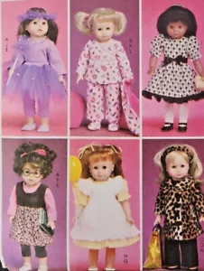 UC McCall M6005 Sew Pattern 18" Doll Clothes Wardrobe Tutu PJs Dress Coat Pajama - Picture 1 of 4