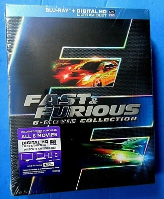 Fast & Furious 6-Movie Collection Blu-ray + Digital HD  NEW! - Image 1 of 4