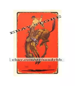 Interior Stylist 1927 PENDLETON ROUND UP ASSOCIATION LET'ER BUCK Metall Blechschild - Bild 1 von 4
