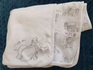TU Dumbo Baby Blanket I love you reverse print Mummy and me You make me smile - Picture 1 of 5