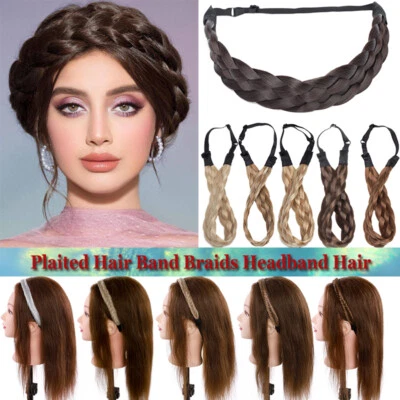 Diadema trenzada elástica trenzada trenzada bohemia trenzada 6 EE. UU. Foto 1 de 4