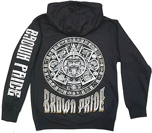 BROWN PRIDE Hooded Sweatshirt Urban Streetwear Pullover Hoodie Men's New - Picture 1 of 2