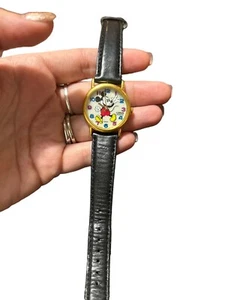 Vintage 1970s Disney Mickey Mouse Watch Lorus Quartz stainless water resist A12 - Picture 1 of 7